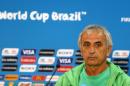 Algeria's Bosnian coach Vahid Halilhodzic gestures during a press conference at Beira-Rio Stadium in Porto Alegre, on June 29, 2014
