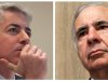 FILE - This file photo combo of file photos shows Bill Ackman, left, of Pershing Square Capital Management, on Feb. 6, 2012, in Toronto, and financier Carl Icahn, on Feb. 7, 2006, in New York. A clash between Wall Street titans is flaring again Friday, Feb. 15, 2013 after Carl Icahn grabbed a 13 percent stake in Herbalife, a supplement company that Pershing Square Capital Management's William Ackman shorted heavily and very publicly, calling it a massive pyramid scheme. The filing, which was published late Thursday, sent shares of Herbalife soaring more than 20 percent before the opening bell Friday. (AP Photo/Pawel Dwulit, Shiho Fukada, File)
