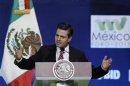 Mexico's President Nieto delivers a speech during the inauguration ceremony of the Forum Mexico 2013: Public Policies for Inclusive Development, at Centro Banamex in Mexico City