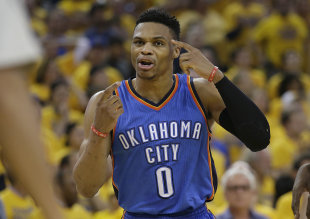 The Thunder's Russell Westbrook is a rare commodity: a franchise point guard. (AP)
