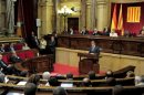 Artur Mas, tras anunciar la convocatoria de elecciones anticipadas