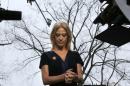 Counselor to U.S. President Donald Trump, Kellyanne Conway prepares to go on the air in front of the White House in Washington, U.S