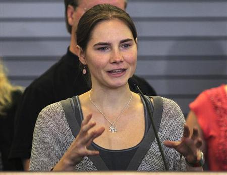 Amanda Knox shortly following her release REUTERS/Anthony Bolante
