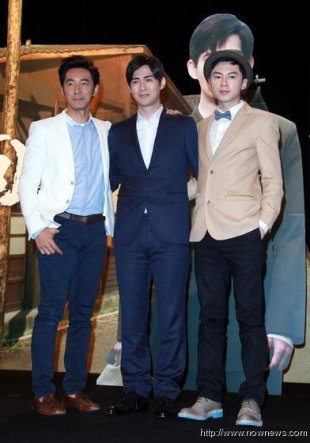 李李仁（左起）、仔仔和李國毅飾演三兄弟。（記者朱家彥／攝影）