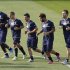 Italy's soccer players Balotelli, Giovinco, Di Natale, Nocerino and Cassano attend a training session during the Euro 2012 in Krakow