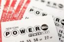 Powerball lottery tickets are seen in New York