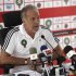 Morocco's national soccer team coach Eric Gerets of Belgium speaks at a news conference before their friendly soccer match against Guinea