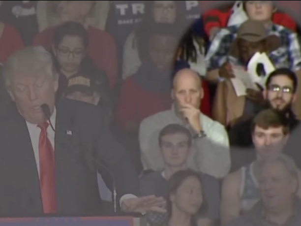 The woman who read a book right behind Donald Trump at a rally told us her story
