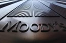 Moody's sign on 7 World Trade Center tower in New York