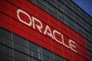 File photograph of an Oracle signage at Oracle OpenWorld 2012 event in San Francisco