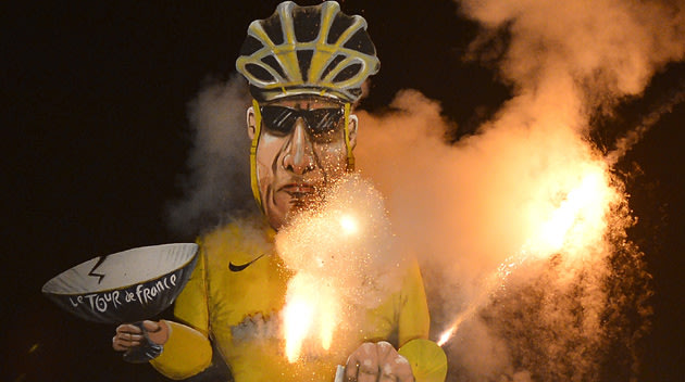Photo: Lance Armstrong effigy.