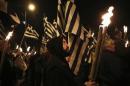 Supporters of Greece's far-right Golden Dawn party take part in a rally at central Syntagma square in Athens