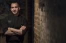 American chef Marc Forgione poses for a photo in his restaurant Marc Forgione in New York