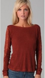 free people lace sweater