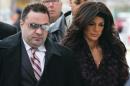 Teresa Giudice and her husband Giuseppe "Joe" arrive at the Federal Court in Newark, New Jersey