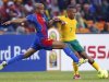 South Africa's Majoro is challenged by Cape Verde's Nivaldo during opening match of AFCON 2013 soccer tournament in Soweto