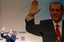 Turkey's President Erdogan delivers a speech during a rally against terrorism in Strasbourg