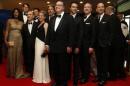 The cast of the television series "Veep" arrives on the red carpet at the annual White House Correspondents' Association Dinner in Washington