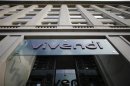 A logo of entertainment-to-telecoms conglomerate Vivendi is seen on the main entrance of the company's headquarters in Paris