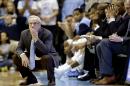 North Carolina coach Roy Williams watches from the sideline during the second half of an NCAA college basketball game against Miami in Chapel Hill, N.C., Wednesday, Jan. 8, 2014. Miami won 63-57. (AP Photo/Gerry Broome)