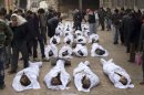 Decenas de cuerpos de civiles ejecutados y arrojados al río Quweiq, tendidos en el suelo en Alepo este 30 de enero