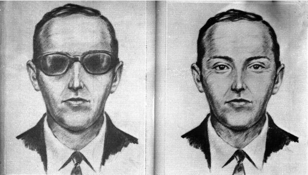 A 1971 artist&#39;s sketch released by the FBI shows the skyjacker known as &#39;Dan Cooper&#39; and &#39;D.B. Cooper&#39;,  was made from the recollections of passengers and crew of a Northwest Orien