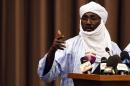 The vice president of the Tuareg National Movement for the Liberation of Azawad (MNLA), Mahamadou Djeri Maiga, speaks during a meeting on peace talks on July 16, 2014 in the Algerian capital Algiers