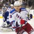 File photo of New York Rangers Marian Gaborik skates into the corner after scoring his second goal in Toronto