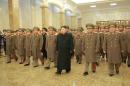 North Korean leader Kim Jong Un visits the Kumsusan Palace of the Sun on a national memorial day