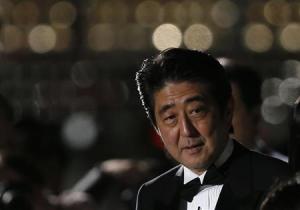 Japan's PM Abe attends the opening event of Tokyo International Film Festival in Tokyo