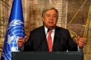 U.N. Secretary-General Guterres speaks during a news conference in Istanbul