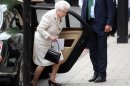 Britain's Queen Elizabeth II arrives at the London Clinic, Monday June 10, 2013, in central London, where her husband the Duke of Edinburgh is recuperating following an operation on his abdomen. The Duke of Edinburgh is "comfortable and in good spirits" following the exploratory operation, Buckingham Palace said early Monday evening. (AP Photo/PA, Lewis Whyld) UNITED KINGDOM OUT NO SALES NO ARCHIVE