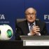 FIFA President Blatter attends a news conference at the Home of FIFA in Zurich