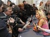 French humorist and TV host Frigide Barjot attends a news conference in Paris