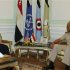 Egyptian military chief Field Marshal Tantawi meets with U.S. Secretary of State Clinton at the Defence Ministry in Cairo