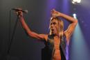 Iggy Pop of the US performs with his band 'The Stooges'