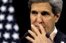 U.S. Secretary of State Kerry gives statement after round table meeting of global coalition to counter Islamic State militant group at NATO headquarters in Brussels