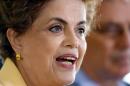 Brazilian President Dilma Rousseff gives a press conference in Brasilia on March 5, 2016