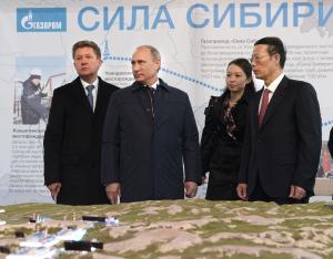Gazprom CEO Alexei Miller (left), Vladimir Putin (2nd&nbsp;&hellip;
