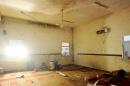 Damage inside mosque used by members of local security force in Abha, southwest Saudi Arabia