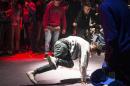In this photo taken Jan.10, 2015, a break dancer performs in Sousse, Tunisia. Tunisian youth are getting out their message of rage about life on the fringes in post-revolution Tunisia through a perhaps surprising channel: hip hop. (AP Photo/Nicholas Linn)
