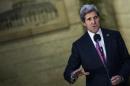 U.S. Secretary of State Kerry speaks to the media after a meeting in Ramallah