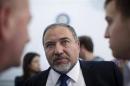 Former Israeli foreign minister Lieberman is seen in Jerusalem's magistrate court at the continuation of his trial