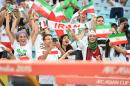 Iran fans cheer during their game against Qatar in their Group C football match in the AFC Asian Cup in Sydney on January 15, 2015