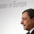ECB President Draghi delivers speech during joint conference with European Commission in Frankfurt