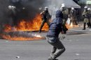 Photos: Greek general strike turns violent