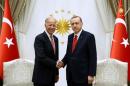 Turkish President Erdogan meets with U.S. Vice President Biden at the Presidential Palace in Ankara