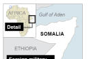 Map locates Barawe, Somalia; 1c x 3 inches; 46.5 mm x 76 mm;