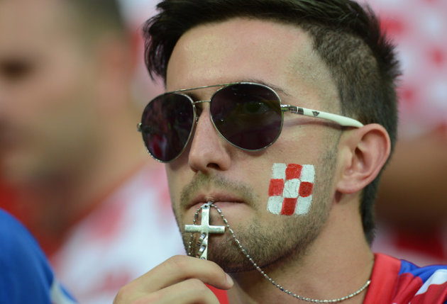 A Fan Of Croatia's National Football Team Reacts AFP/Getty Images