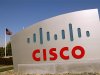 The Cisco logo is displayed at the technology company's campus in San Jose